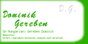 dominik gereben business card